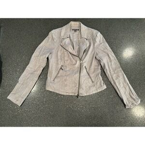 Anthropologie Gray Leather Jacket
